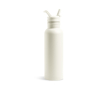 RVS thermosfles met vast handvat en inklapbaar rietje 500 ml kleur beige