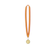 Metalen medaille bedrukken met rood lint Rank kleur lichtgoud