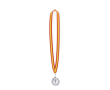 Metalen medaille bedrukken met rood lint Rank kleur glanzend zilver