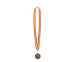 Metalen medaille bedrukken met rood lint Rank kleur brons
