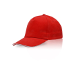 Katoenen pet met kleurdetail op de klep 255 g/m² kleur rood