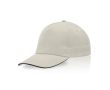 Katoenen pet met kleurdetail op de klep 255 g/m² kleur beige