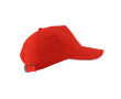 Keperstof katoenen pet met metalen verstelbare sluiting 160 g/m² kleur rood
