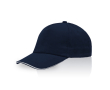 Keperstof katoenen pet met metalen verstelbare sluiting 160 g/m² kleur marineblauw