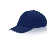 Pet voor kinderen van katoen met kleurdetail op de klep 255 g/m² kleur marineblauw