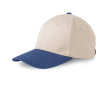 Tweekleurige katoenen sportpet met stevige structuur 250 g/m2 kleur marineblauw
