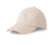 Katoenen baseballpet in dad-hatstijl, 6 panelen 250 g/m2 kleur beige
