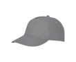 Petten met logo en zelfklevende sluiting, van 175 g/m2 katoen Hero kleur grijs
