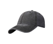 Casual pet van gerecycled katoen met gewassen look 245 g/m² kleur zwart