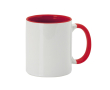 Keramische mok met gekleurd handvat en binnenkant, 350ml Sublim Color kleur rood