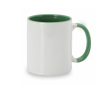 Keramische mok met gekleurd handvat en binnenkant, 350ml Sublim Color kleur groen
