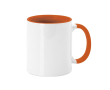 Keramische mok met gekleurd handvat en binnenkant, 350ml Sublim Color kleur oranje