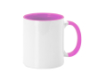 Keramische mok met gekleurd handvat en binnenkant, 350ml Sublim Color kleur roze
