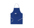 Schort van katoen en polyester met lengte tot boven de knie kleur blauw