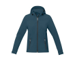 Softshell jas met capuchon voor dames, polyester 300 g/m2 Elevate Life kleur cyaan blauw