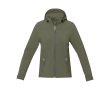 Softshell jas met capuchon voor dames, polyester 300 g/m2 Elevate Life kleur olijfgroen