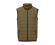 Heren donsvest met logo van polyester 164 g/m2 Elevate Life kleur olijfgroen