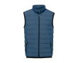 Heren donsvest met logo van polyester 164 g/m2 Elevate Life kleur cyaan blauw