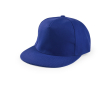 Pet van katoen en polyester met 5 panelen en klittenbandsluiting kleur blauw