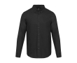 Oxford overhemd voor heren met lange mouwen en button-down kraag kleur zwart
