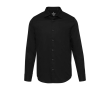 Herenoverhemd van katoenen twill met lange mouwen 185 g/m² kleur zwart