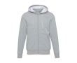 Unisex hoodie van recycled katoen en polyester met sherpavoering kleur gemarmerd grijs