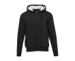 Unisex hoodie van recycled katoen en polyester met sherpavoering kleur zwart