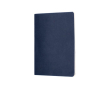 A5-notitieboek met kartonnen kaft en crèmekleurig gelijnd papier kleur blauw
