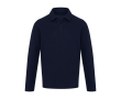 Unisex katoenen polo met lange mouwen in piqué 245 g/m2 kleur marineblauw