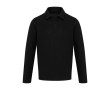 Unisex katoenen polo met lange mouwen in piqué 245 g/m2 kleur zwart