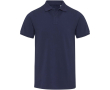Unisex poloshirt met korte mouwen van gemengd katoen 220 g/m² Elevate kleur marineblauw