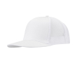 6-panelenpet van katoenen twill met platte klep 260 g/m2 kleur wit