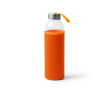 Glazen bidon met neopreen hoes en draagriem 500 ml kleur oranje