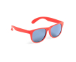 Zonnebril in diverse matte kleuren met zwarte transparante lenzen kleur rood