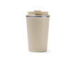 Thermobeker van roestvrij staal met schroefdeksel, lekvrij 450 ml kleur beige