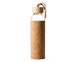 Glazen drinkfles met hoes van natuurkurk 500ml kleur naturel