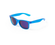 Zonnebril met transparant gekleurde monturen en spiegelglazen kleur blauw