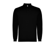 Polo met lange mouwen van polyester 220 g/m² Roly Direct Carpe kleur zwart