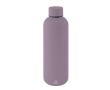 Dubbelwandige rvs drinkfles met zachte rubberen afwerking 500 ml kleur paars
