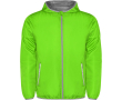 Windjack met capuchon en opvouwbaar achtervak 60 g/m² - Roly Direct kleur neon groen