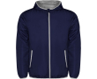 Windjack met capuchon en opvouwbaar achtervak 60 g/m² - Roly Direct kleur marineblauw