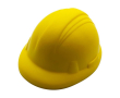 PU stressbal in de vorm van een bouwhelm kleur geel