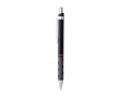 Plastic balpen met blauwe inkt en rubberen antislip grip - Rotring kleur zwart