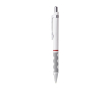 Plastic balpen met blauwe inkt en rubberen antislip grip - Rotring kleur wit