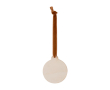 Kerstbal ornament met fluwelen lint kleur bruin