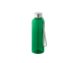RPET-fles met doorschijnende afwerking en stalen dop 600 ml kleur groen