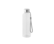 RPET-fles met doorschijnende afwerking en stalen dop 600 ml kleur doorzichtig