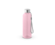RPET-fles met doorschijnende afwerking en stalen dop 600 ml kleur lichtroze