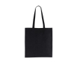 Gerecyclede katoenen tas met logo en GRS-certificering 180 g/m² kleur zwart