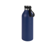 Fles van gerecycled roestvrij staal met handgreep 500 ml kleur marineblauw